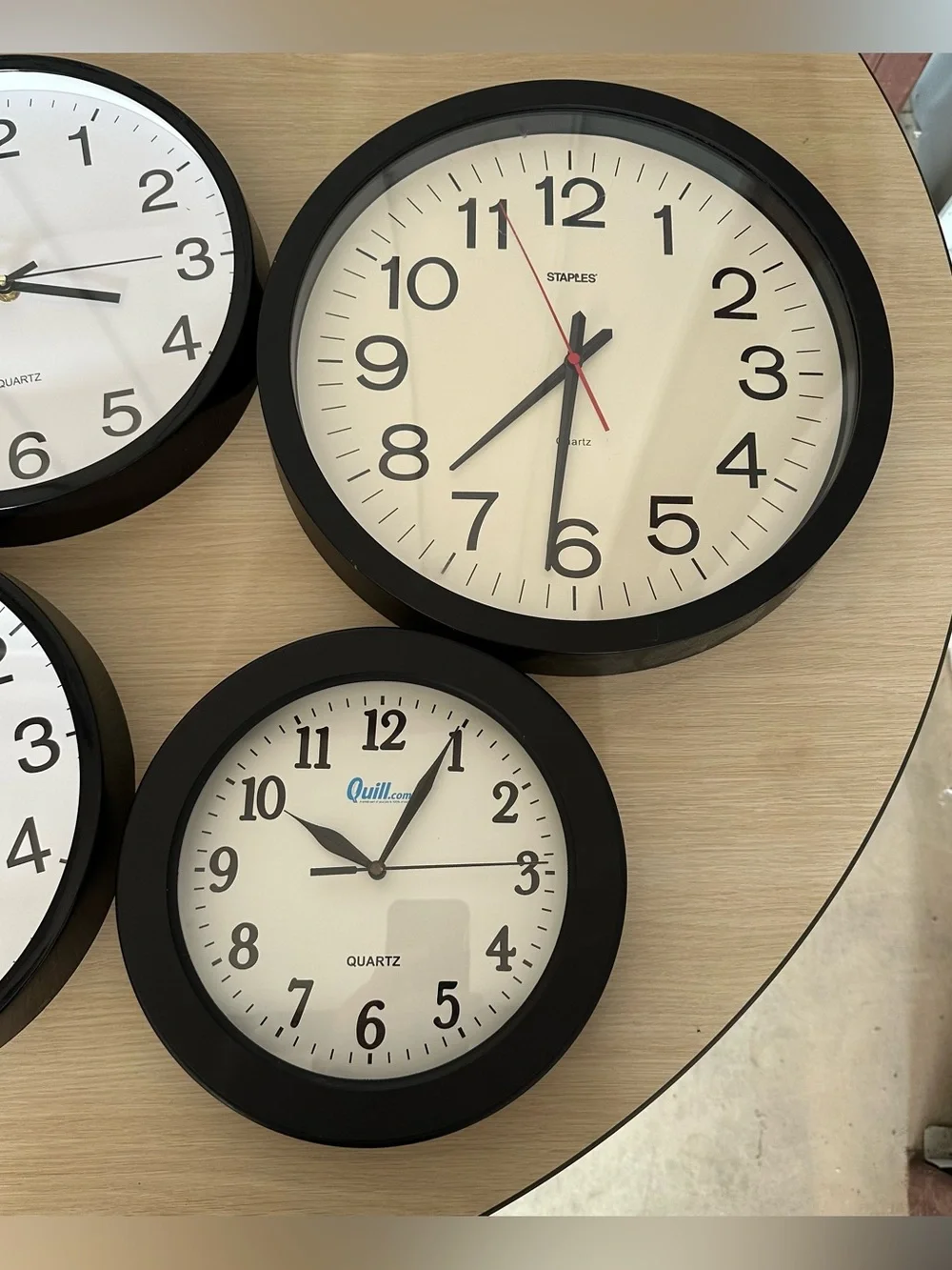 Set of 5 Hanging Wall Clocks - Excellent Condition